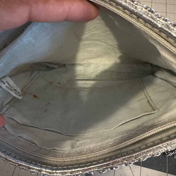 Vintage Silver Chain Mail Bag with Metal Shoulder Strap - Picture 2 of 4